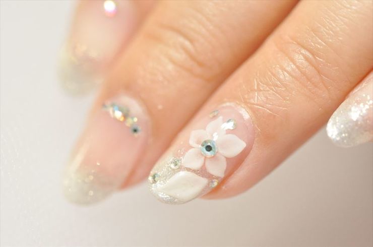 透明感のある花柄